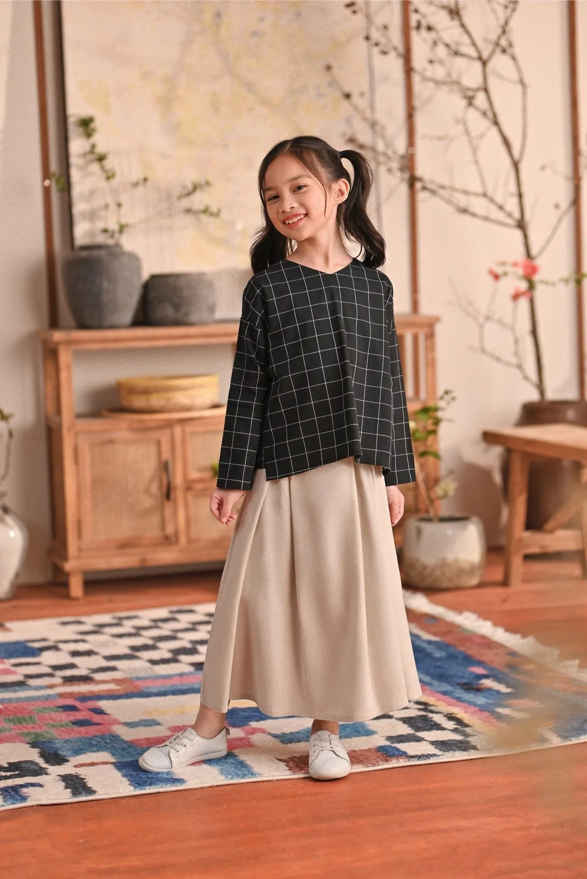 The Heiwa A-Line Skirt - Champagne