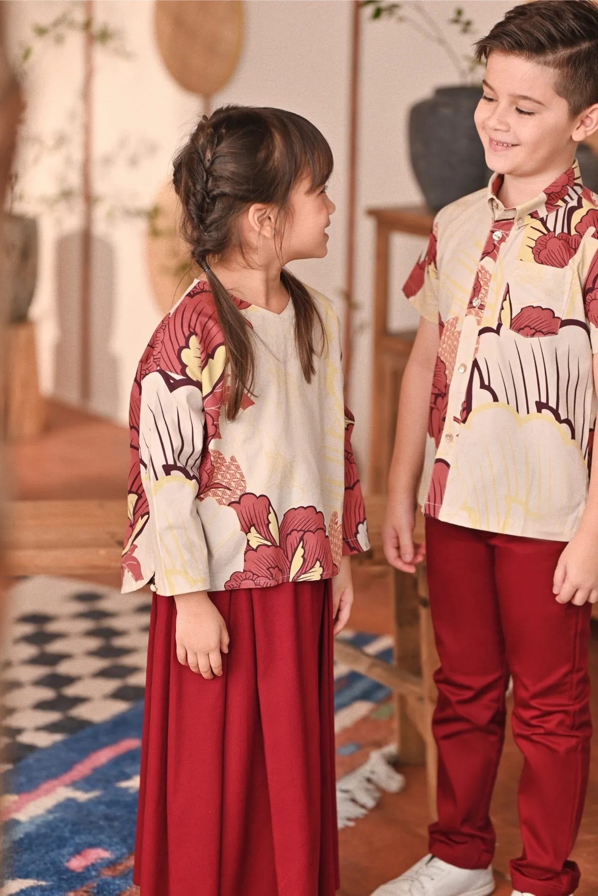 The Heiwa A-Line Skirt - Maroon