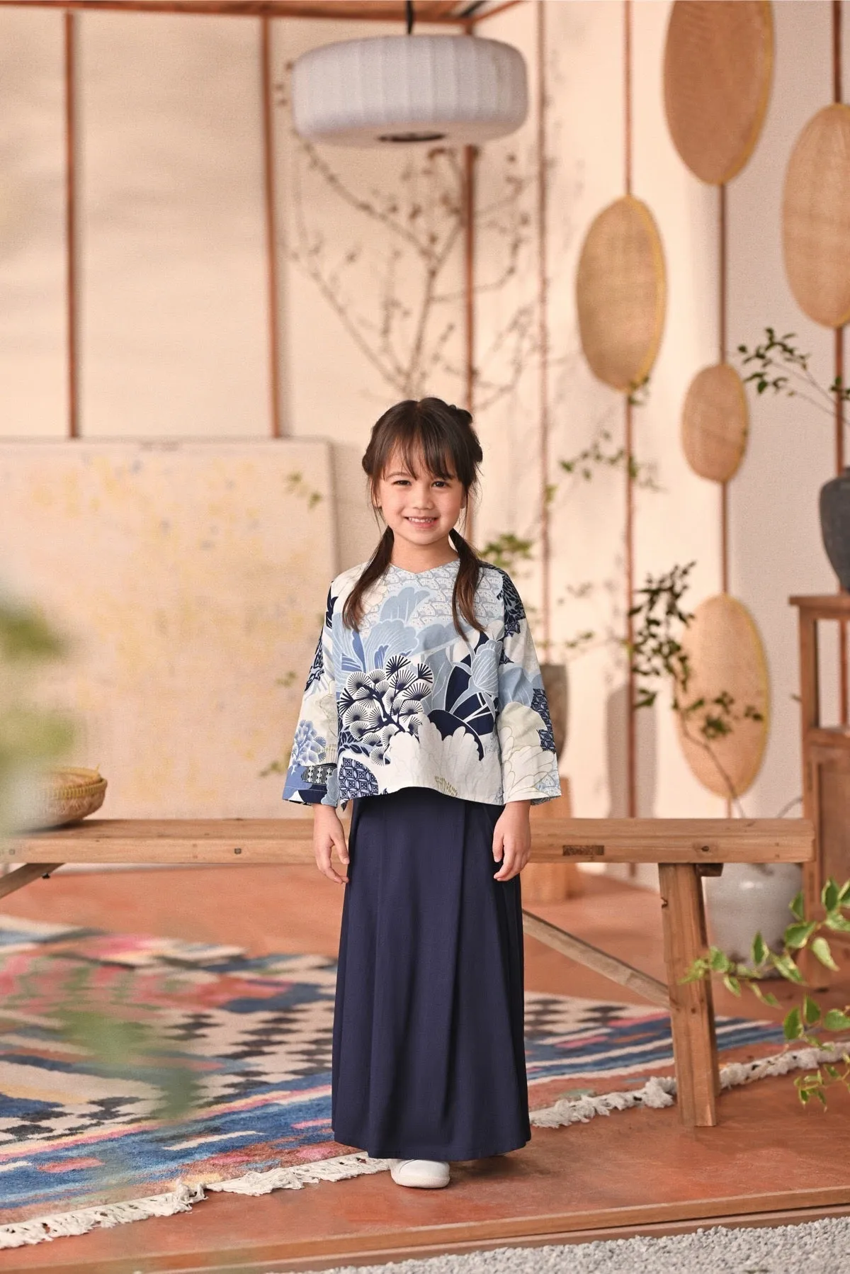 The Heiwa A-Line Skirt - Navy Blue