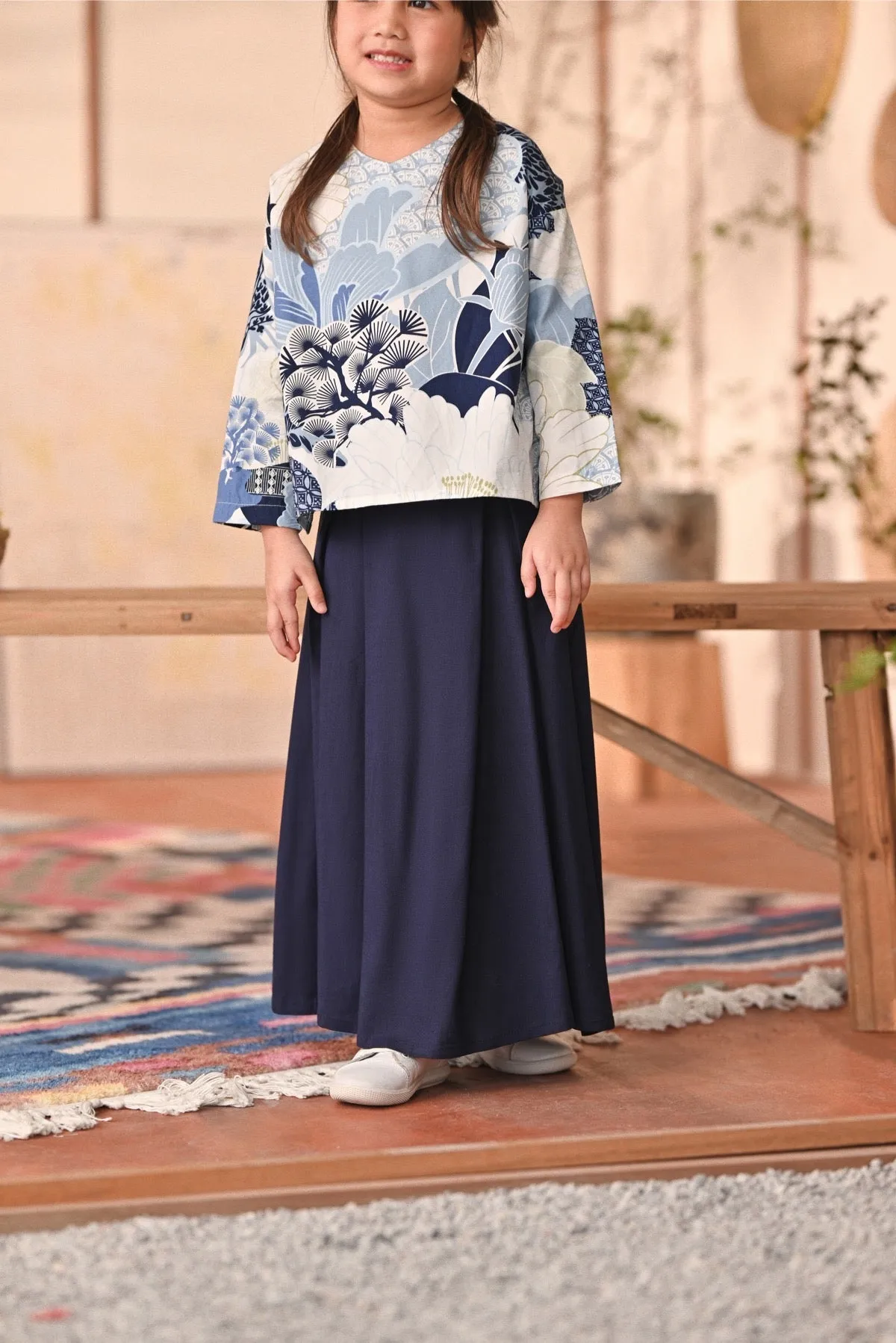 The Heiwa A-Line Skirt - Navy Blue