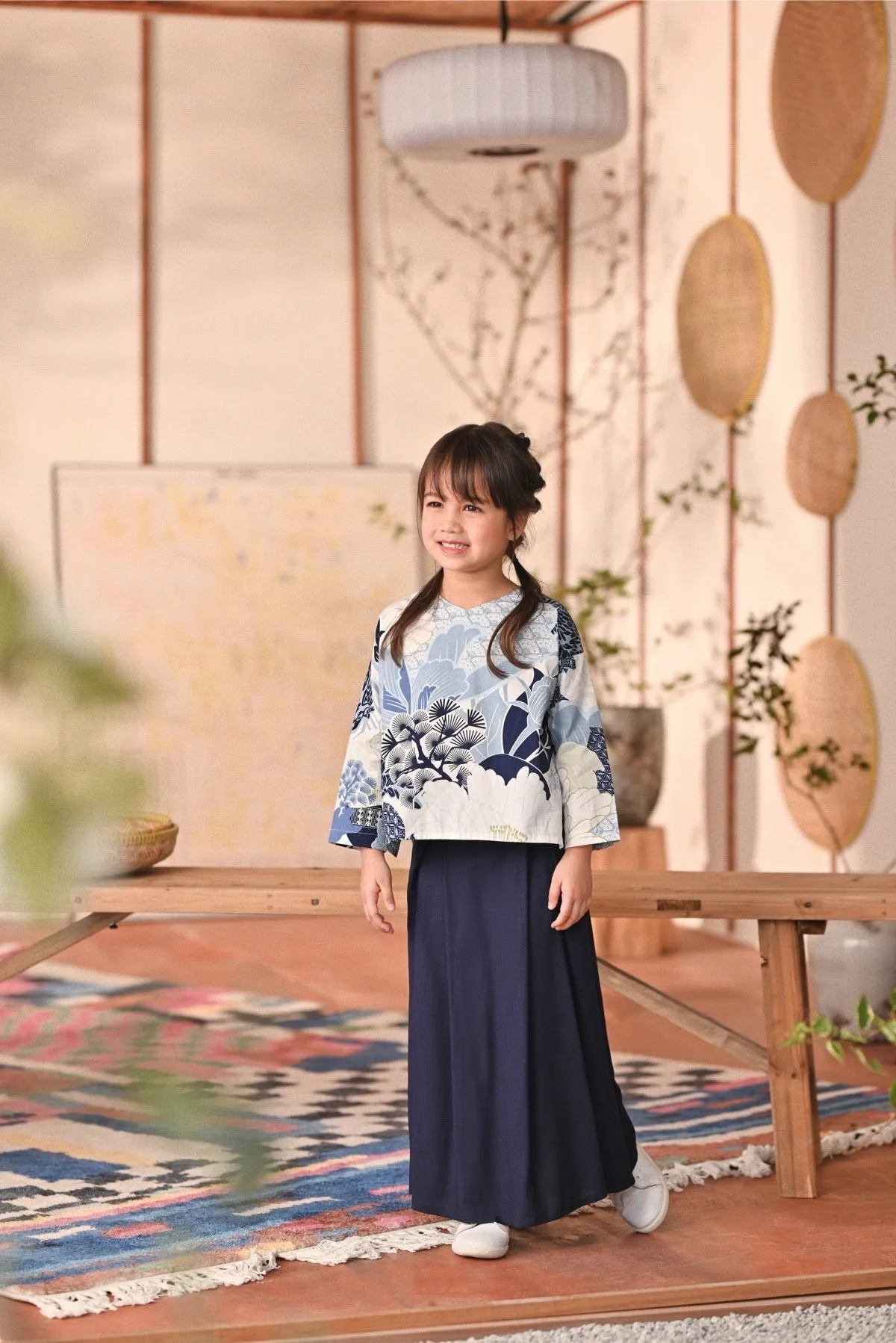 The Heiwa A-Line Skirt - Navy Blue