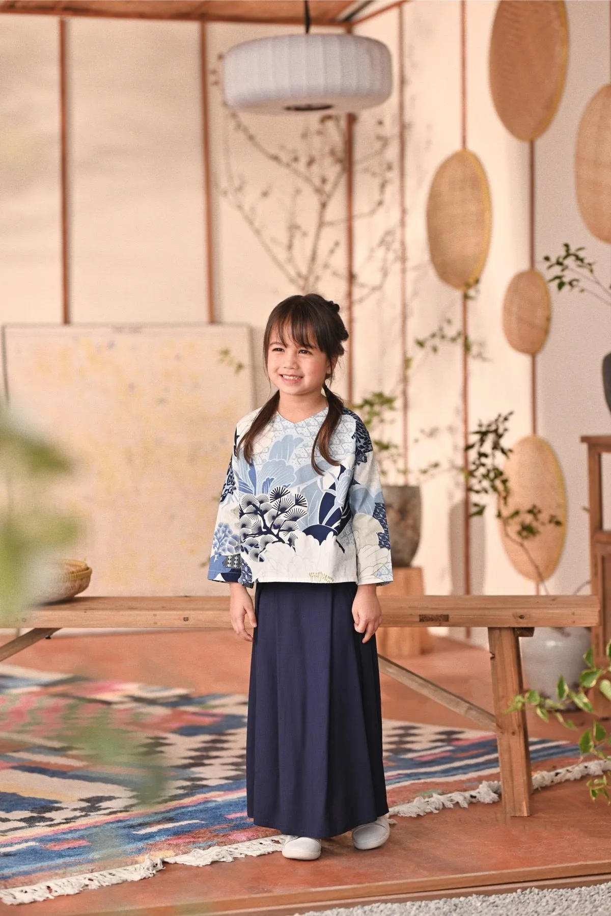 The Heiwa A-Line Skirt - Navy Blue
