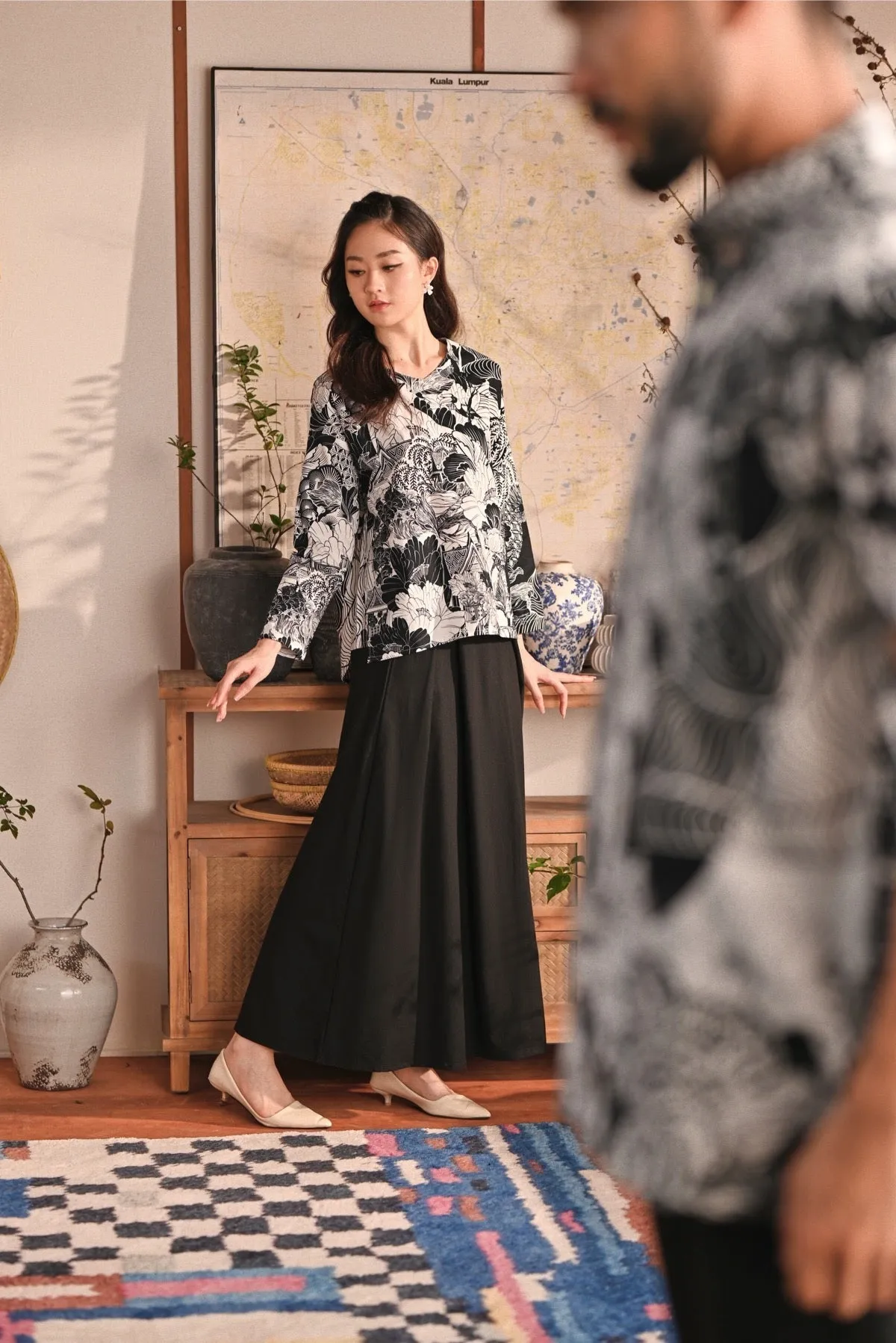 The Heiwa Women A-Line Skirt - Black