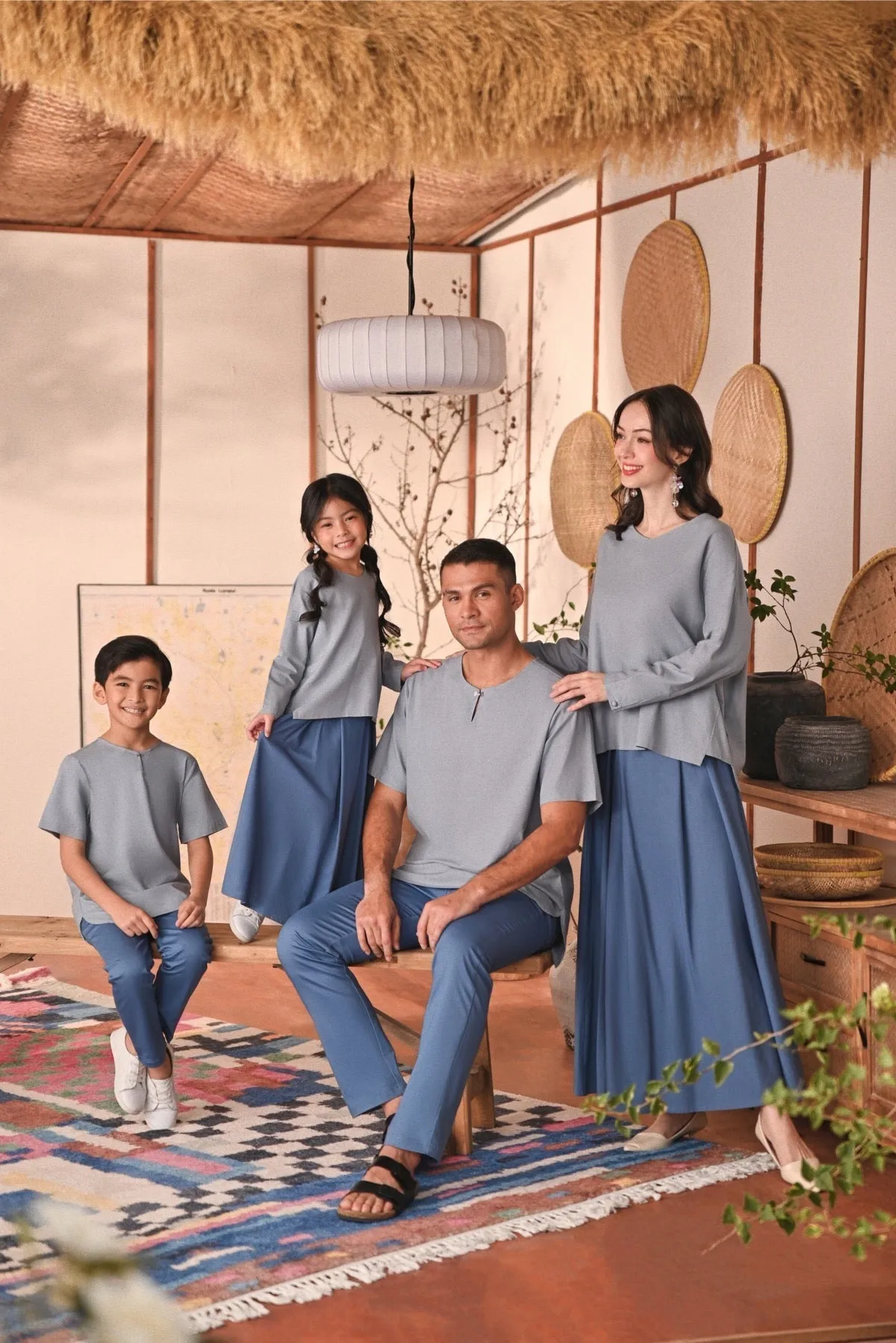 The Heiwa Women A-Line Skirt - Blue West