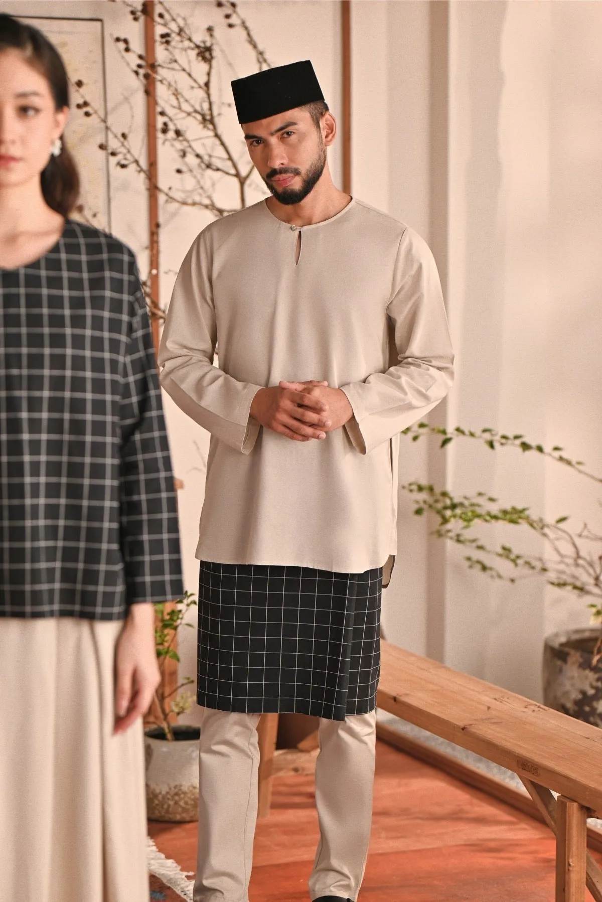 The Heiwa Women A-Line Skirt - Champagne