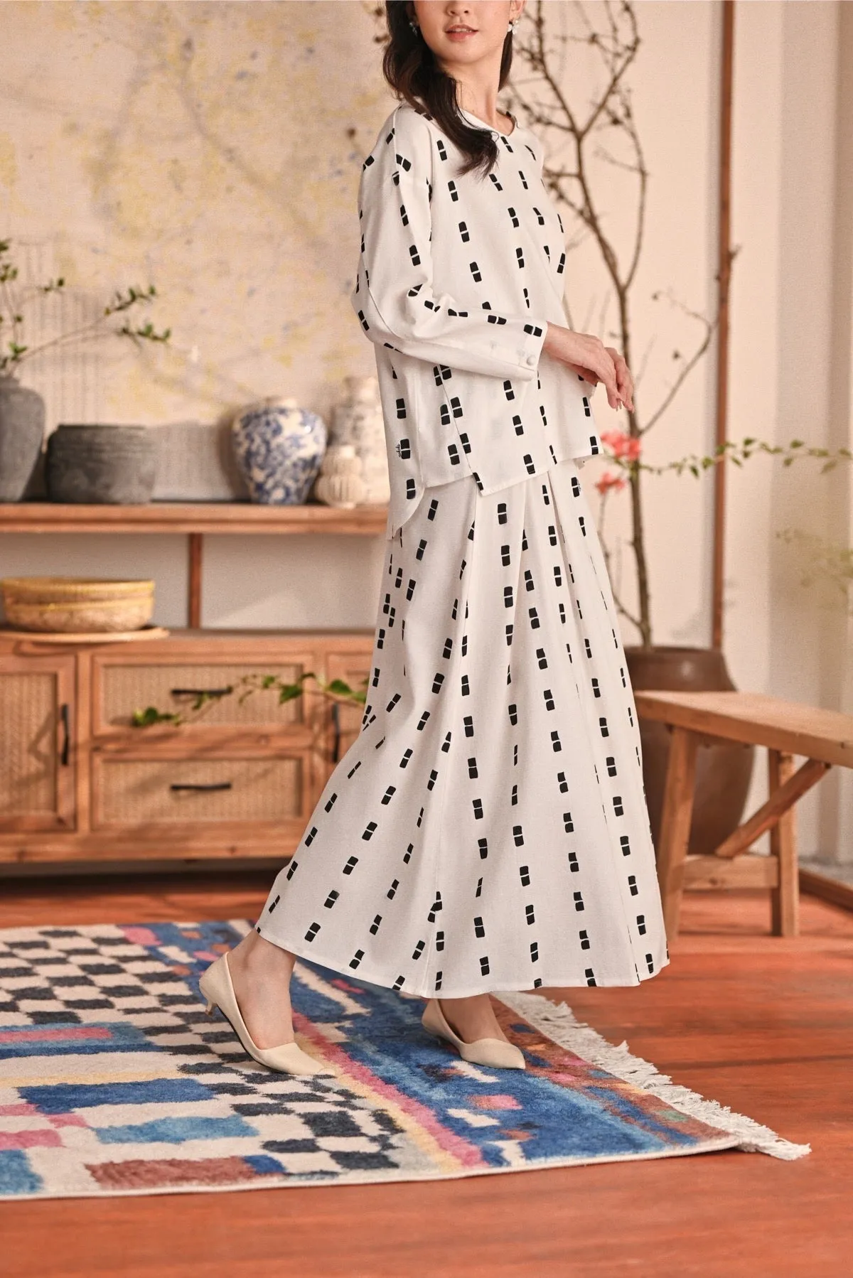The Heiwa Women A-Line Skirt - Sora