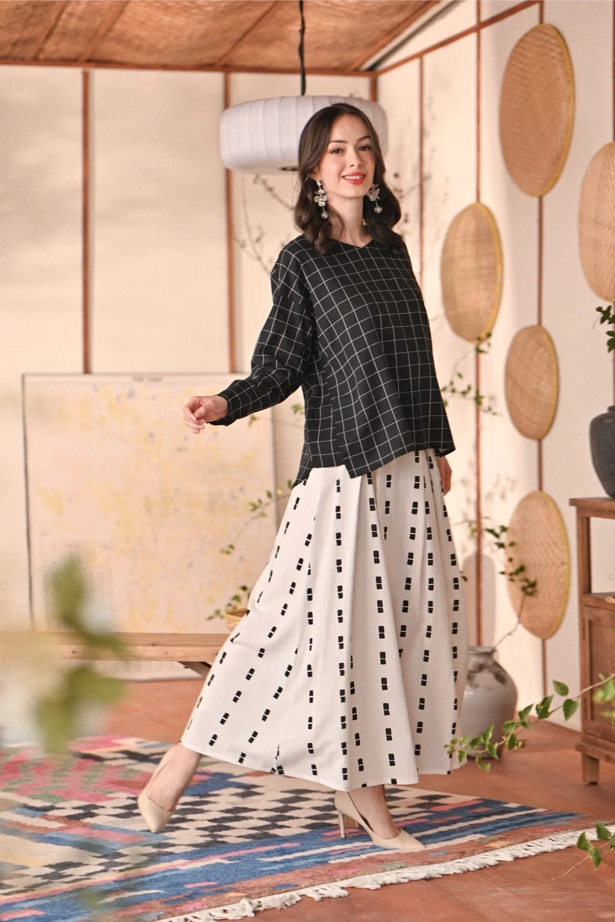 The Heiwa Women A-Line Skirt - Sora