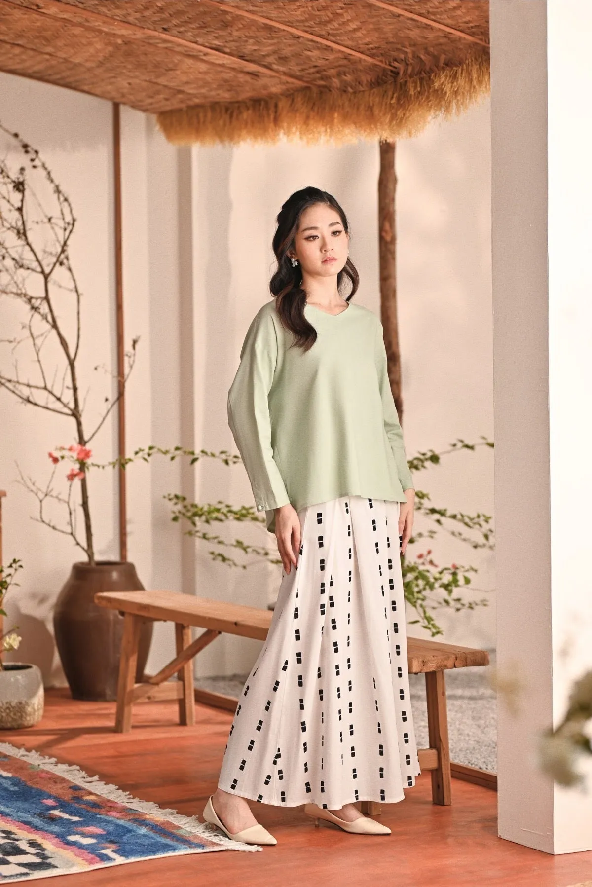 The Heiwa Women A-Line Skirt - Sora
