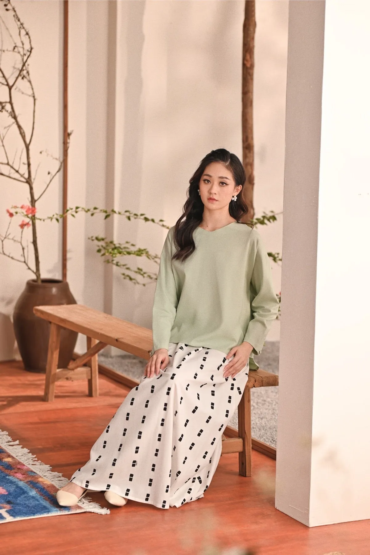 The Heiwa Women A-Line Skirt - Sora