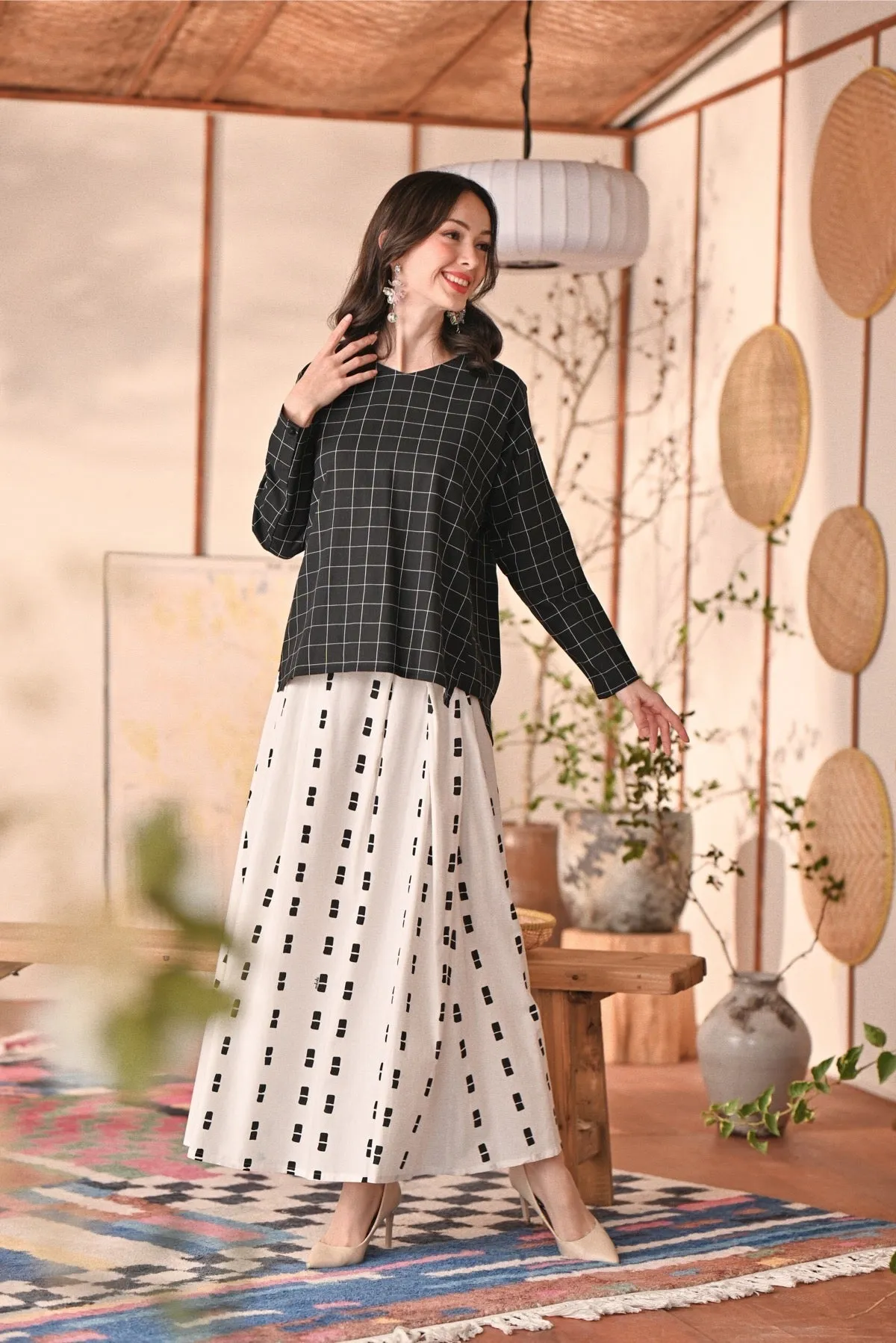 The Heiwa Women A-Line Skirt - Sora