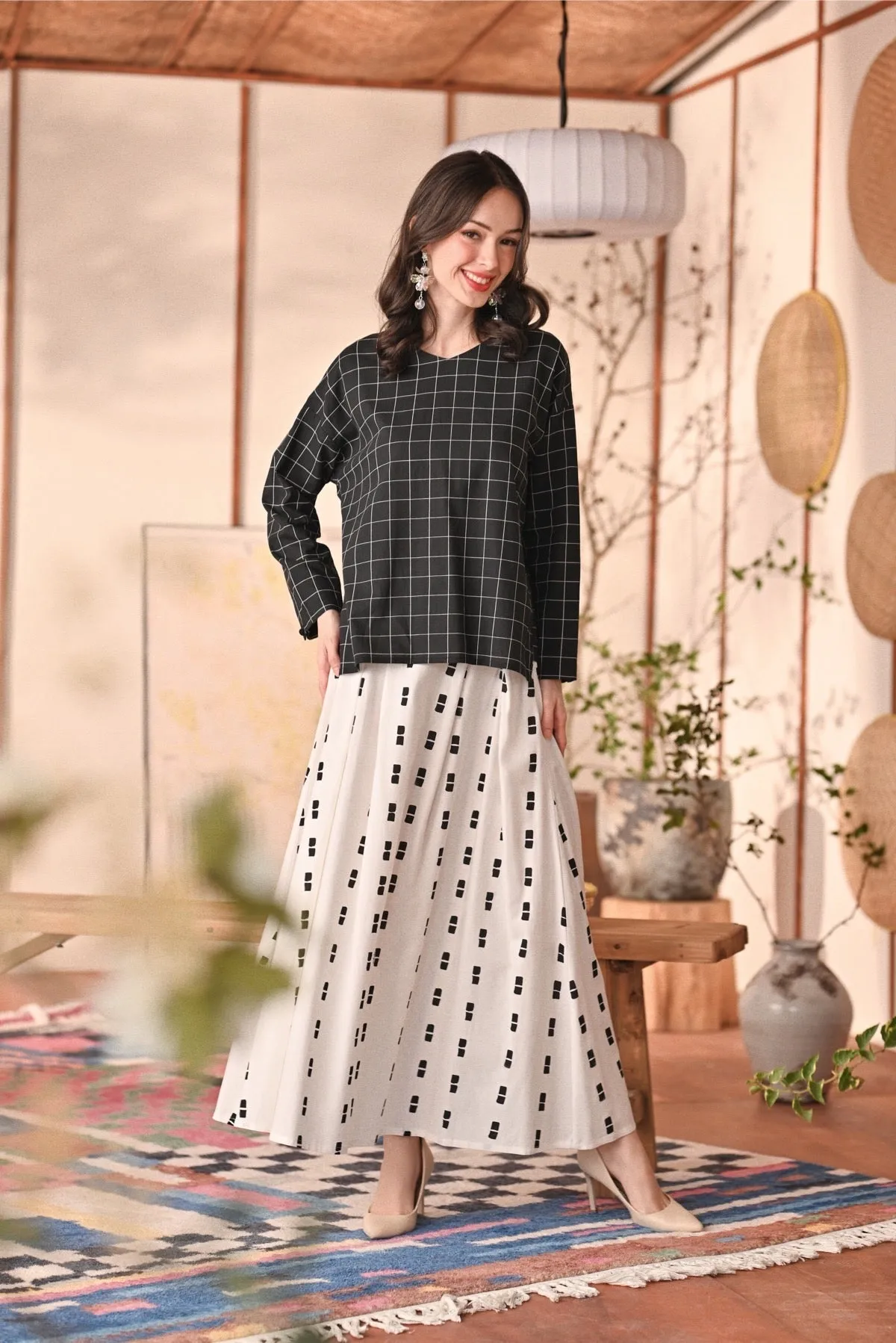 The Heiwa Women A-Line Skirt - Sora
