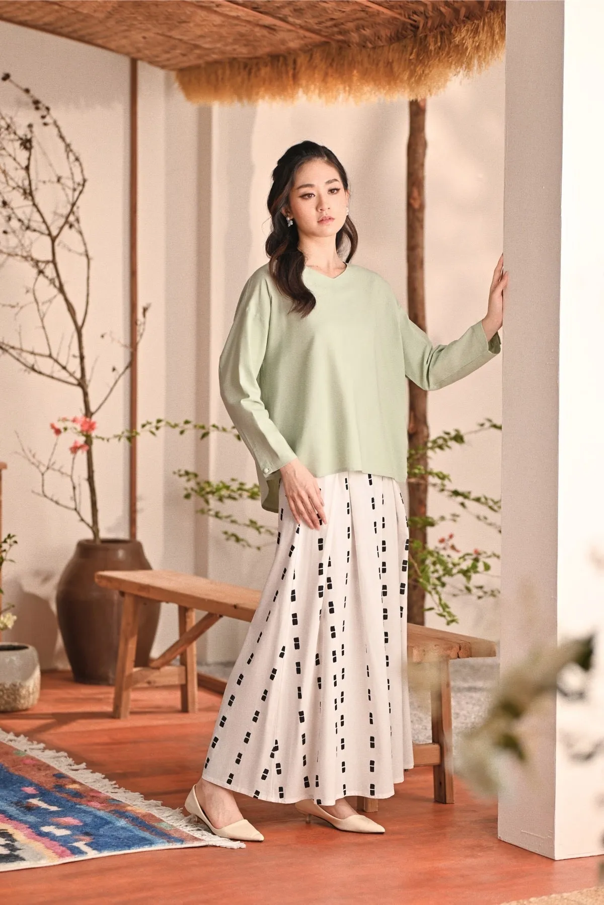The Heiwa Women A-Line Skirt - Sora