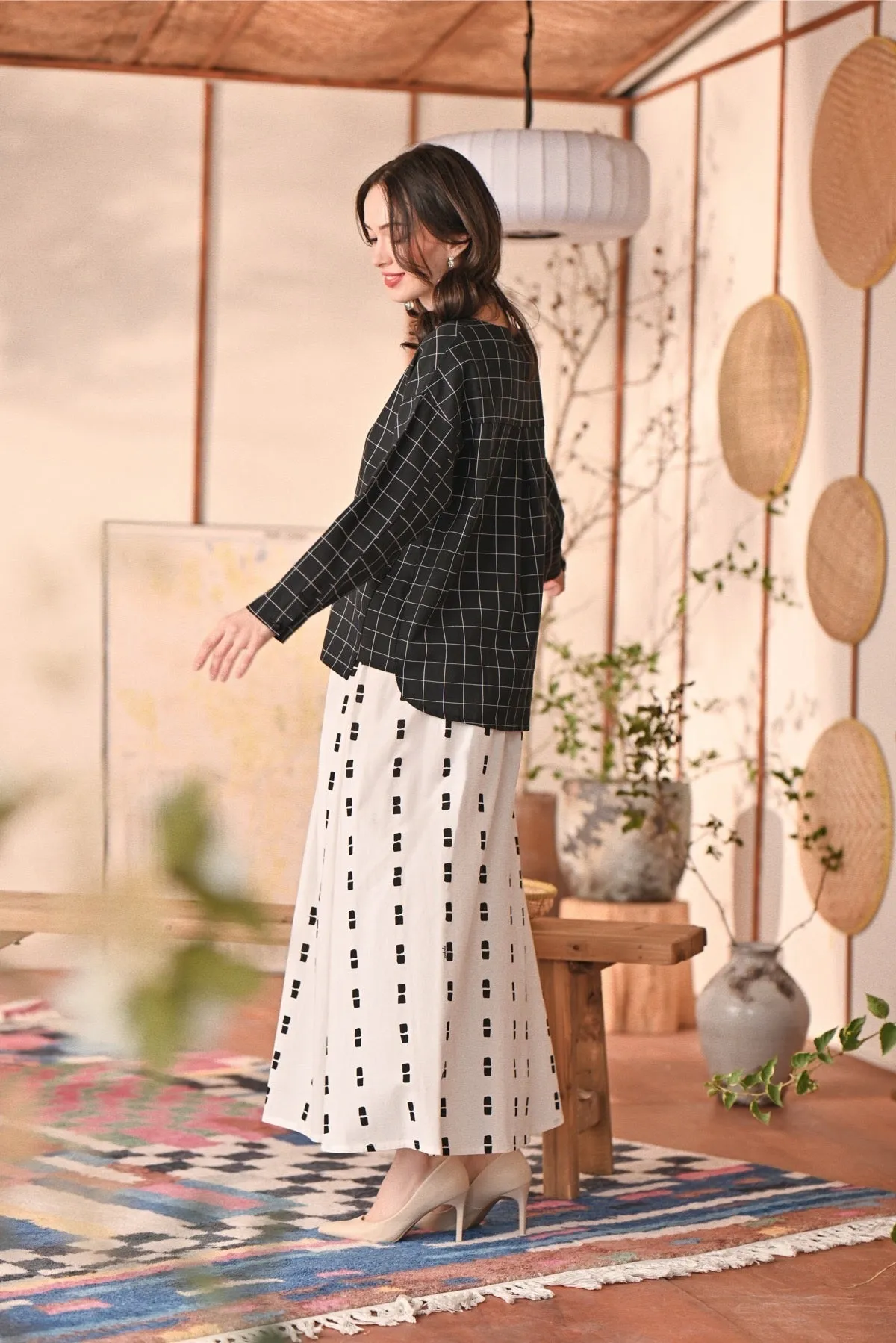 The Heiwa Women A-Line Skirt - Sora