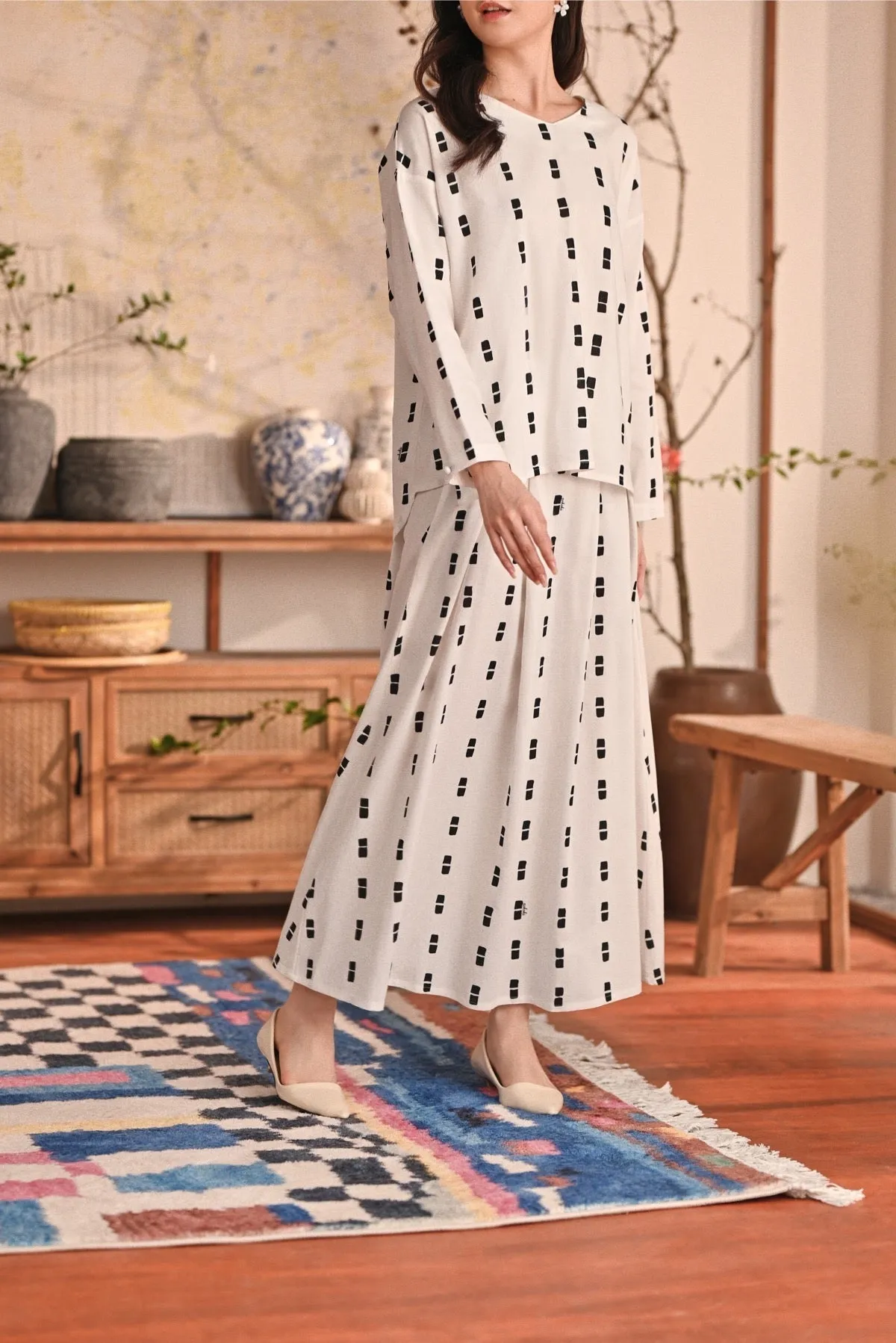 The Heiwa Women A-Line Skirt - Sora