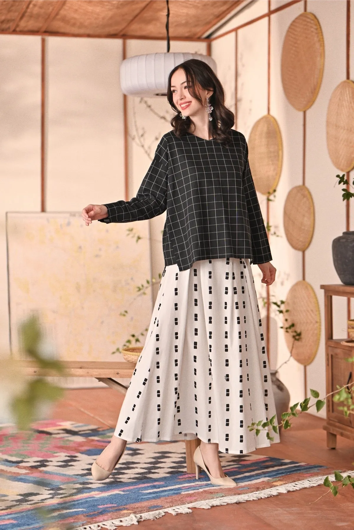 The Heiwa Women A-Line Skirt - Sora