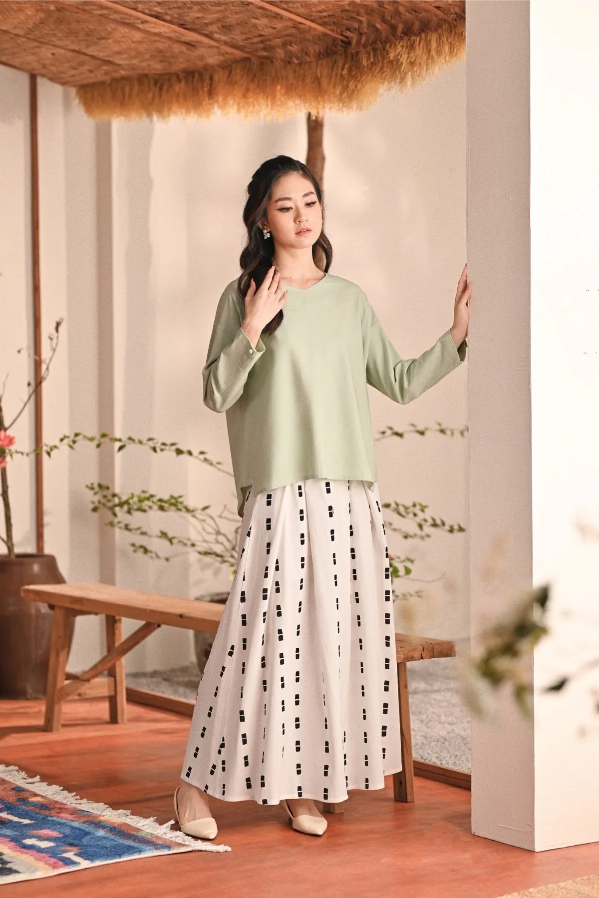 The Heiwa Women A-Line Skirt - Sora