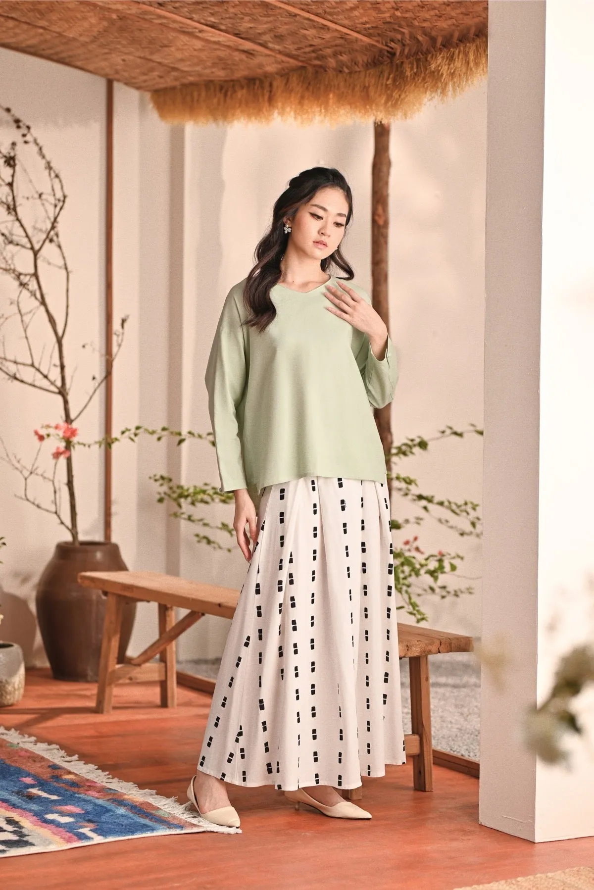 The Heiwa Women A-Line Skirt - Sora