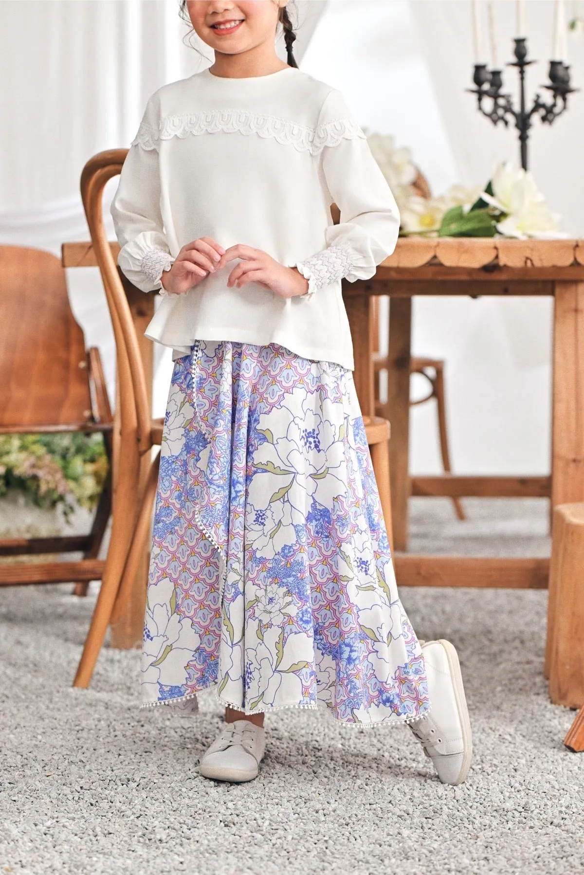 The Mimpian Ruffle Wide Skirt - Enchanted