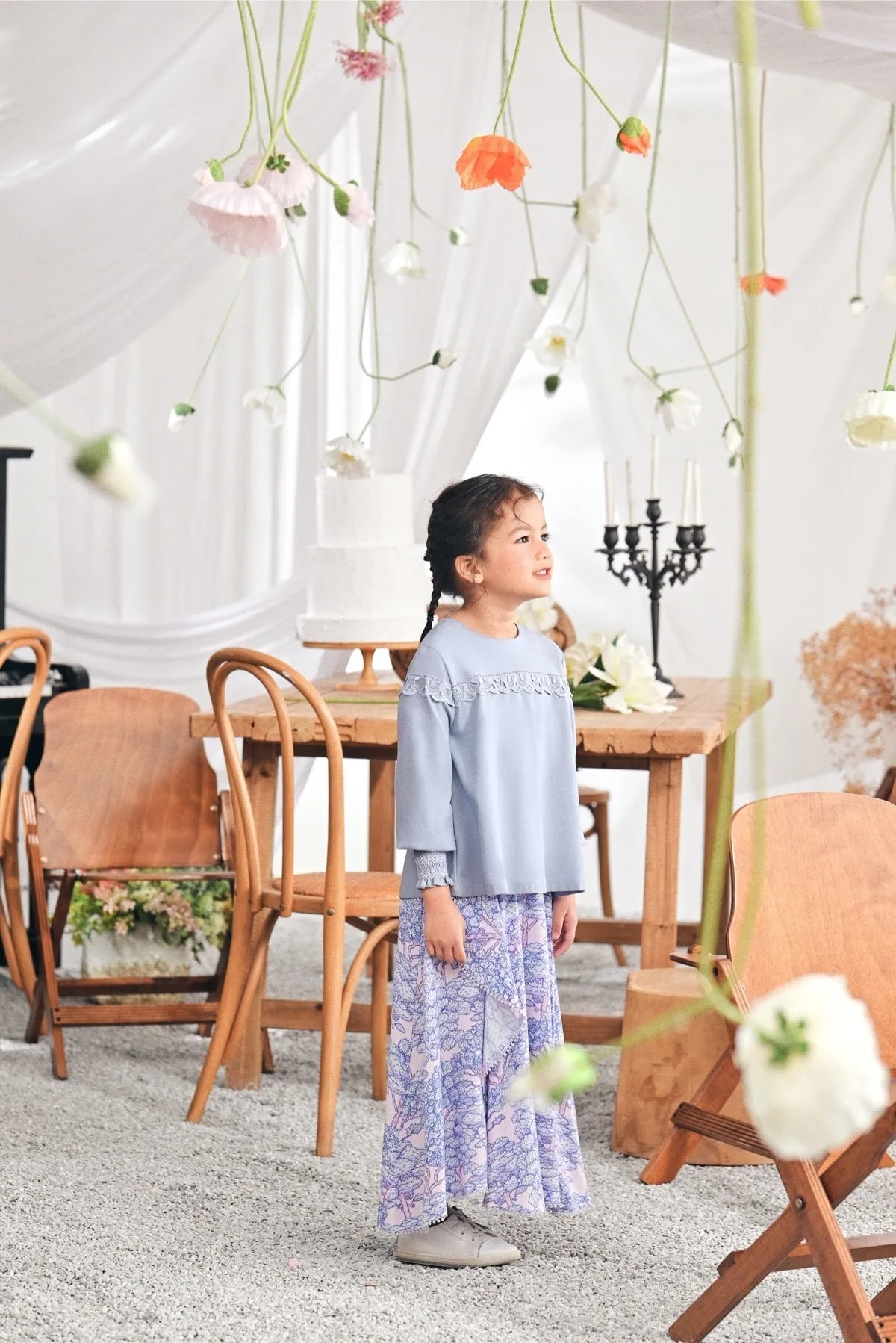 The Mimpian Ruffle Wide Skirt - Mystical
