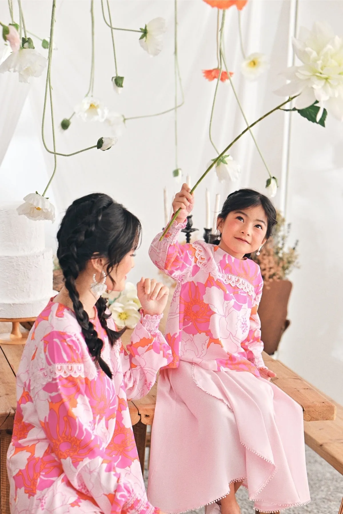 The Mimpian Ruffle Wide Skirt - Pink