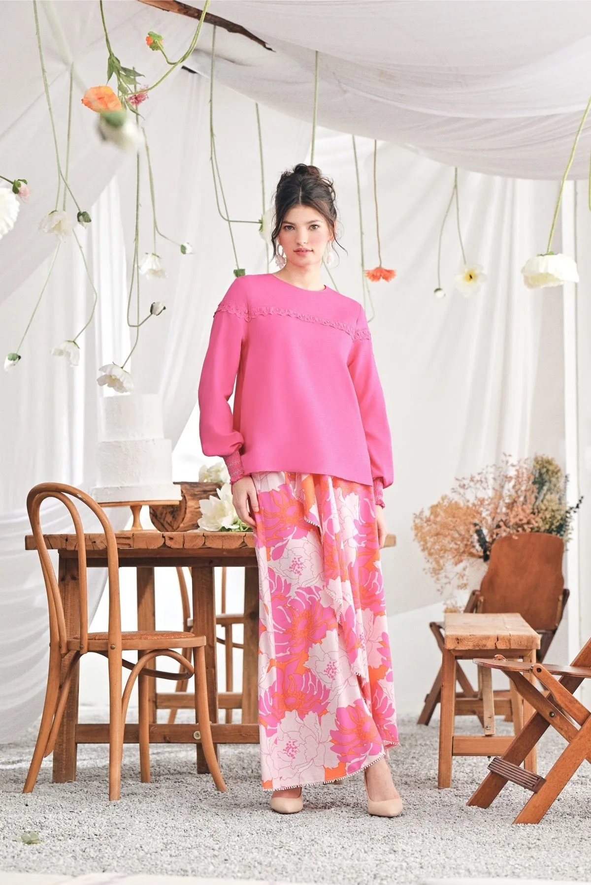 The Mimpian Women Ruffle Wide Skirt - Fantasy