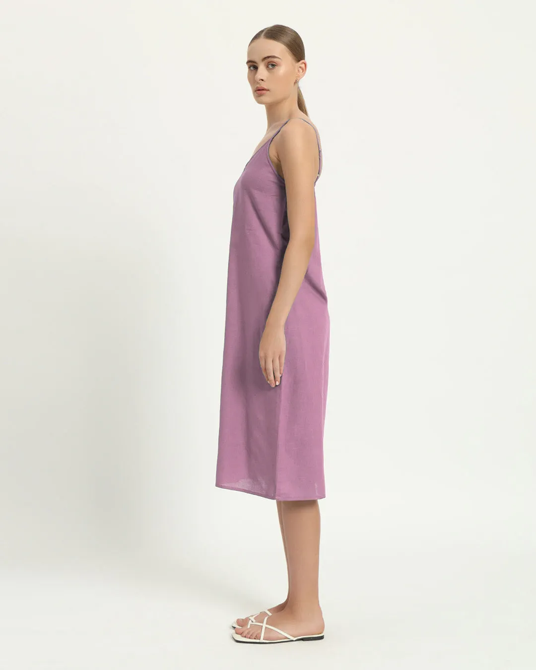 The Seesen Purple Swirl Cotton Dress