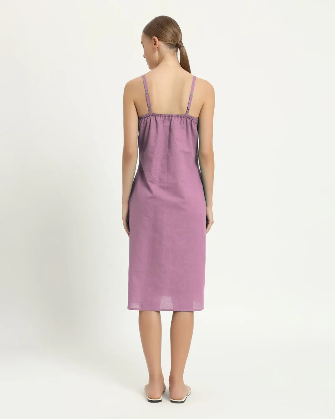The Seesen Purple Swirl Cotton Dress