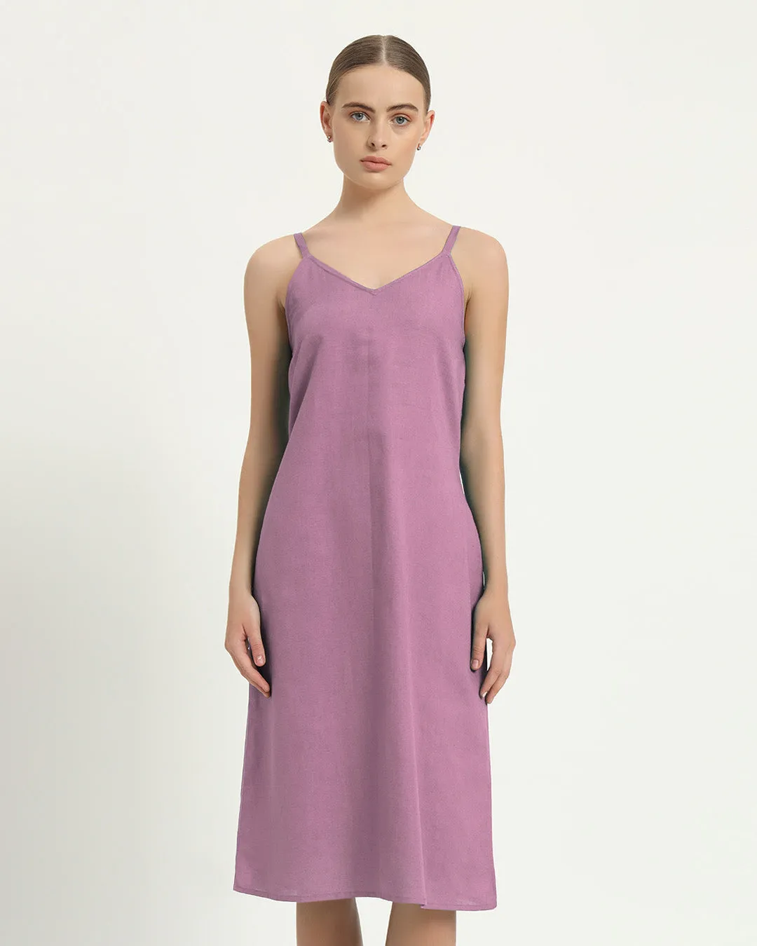 The Seesen Purple Swirl Cotton Dress