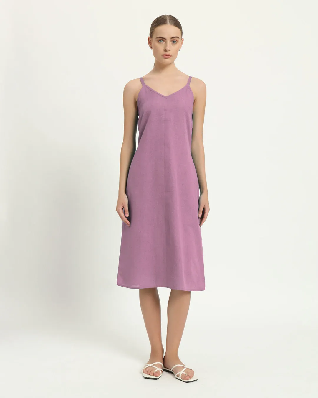 The Seesen Purple Swirl Cotton Dress