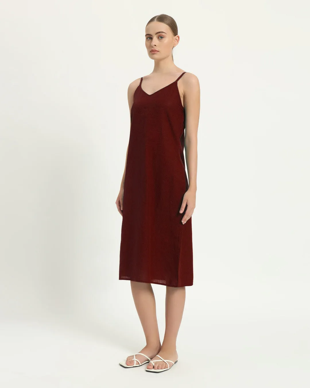 The Seesen Rouge Cotton Dress