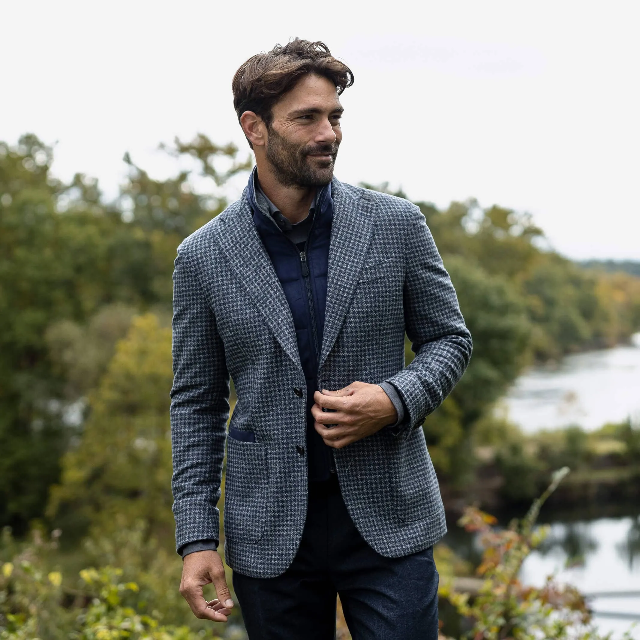 The Slate Navy Lawnwood Travel Jacket