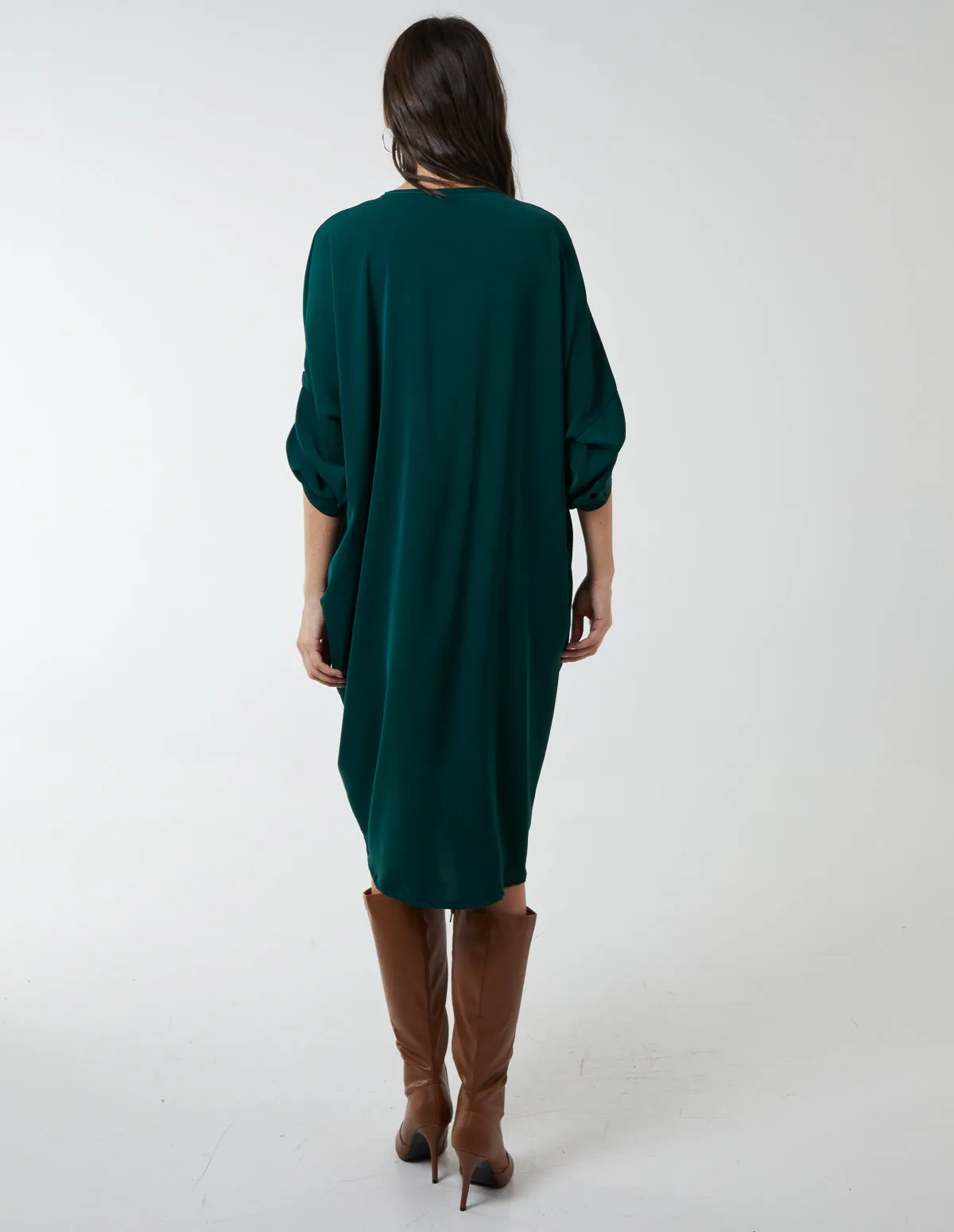 Twist Front Midi Dress