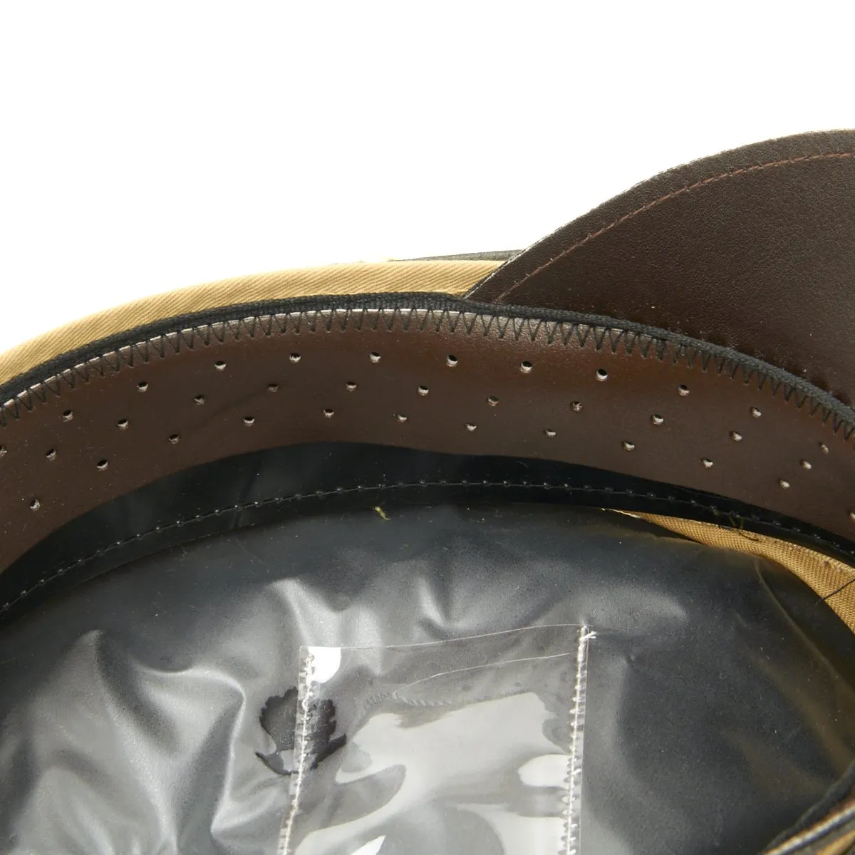 U.S. WWII Officer Visor Crusher Cap in Khaki