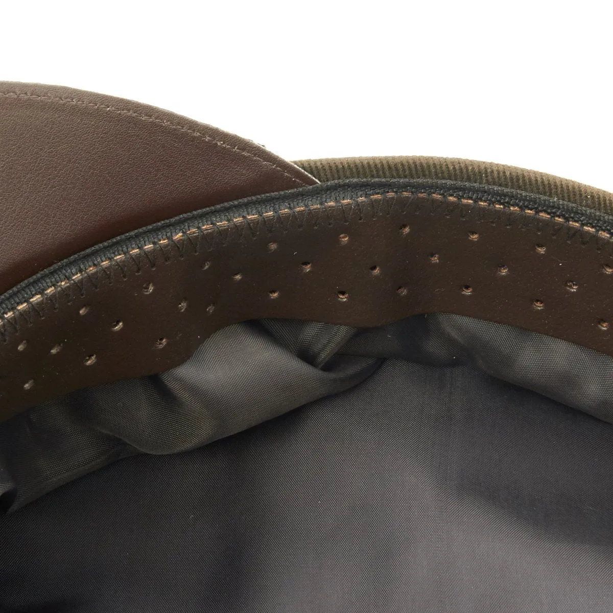 U.S. WWII Officer Visor Crusher Cap in Winter Issue OD Green