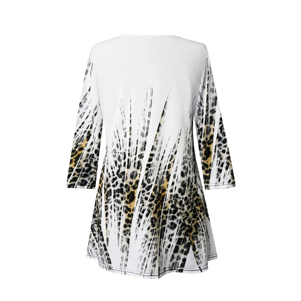 Valentina Signa "Serengeti" Print V-Neck Tunic - 22897 - Sizes L - 1X