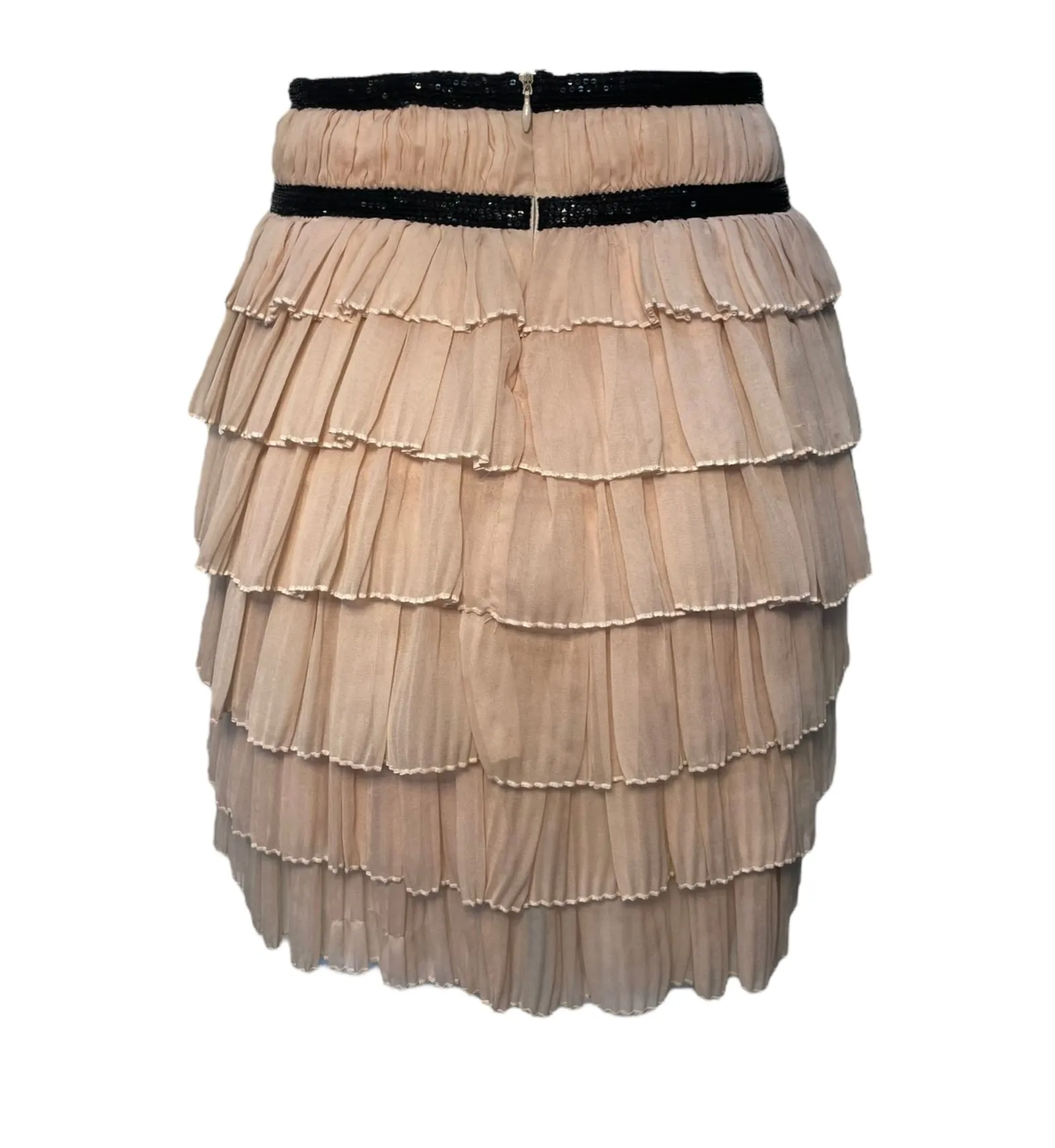 Viktor & Rolf Blush Chiffon Tiered Skirt