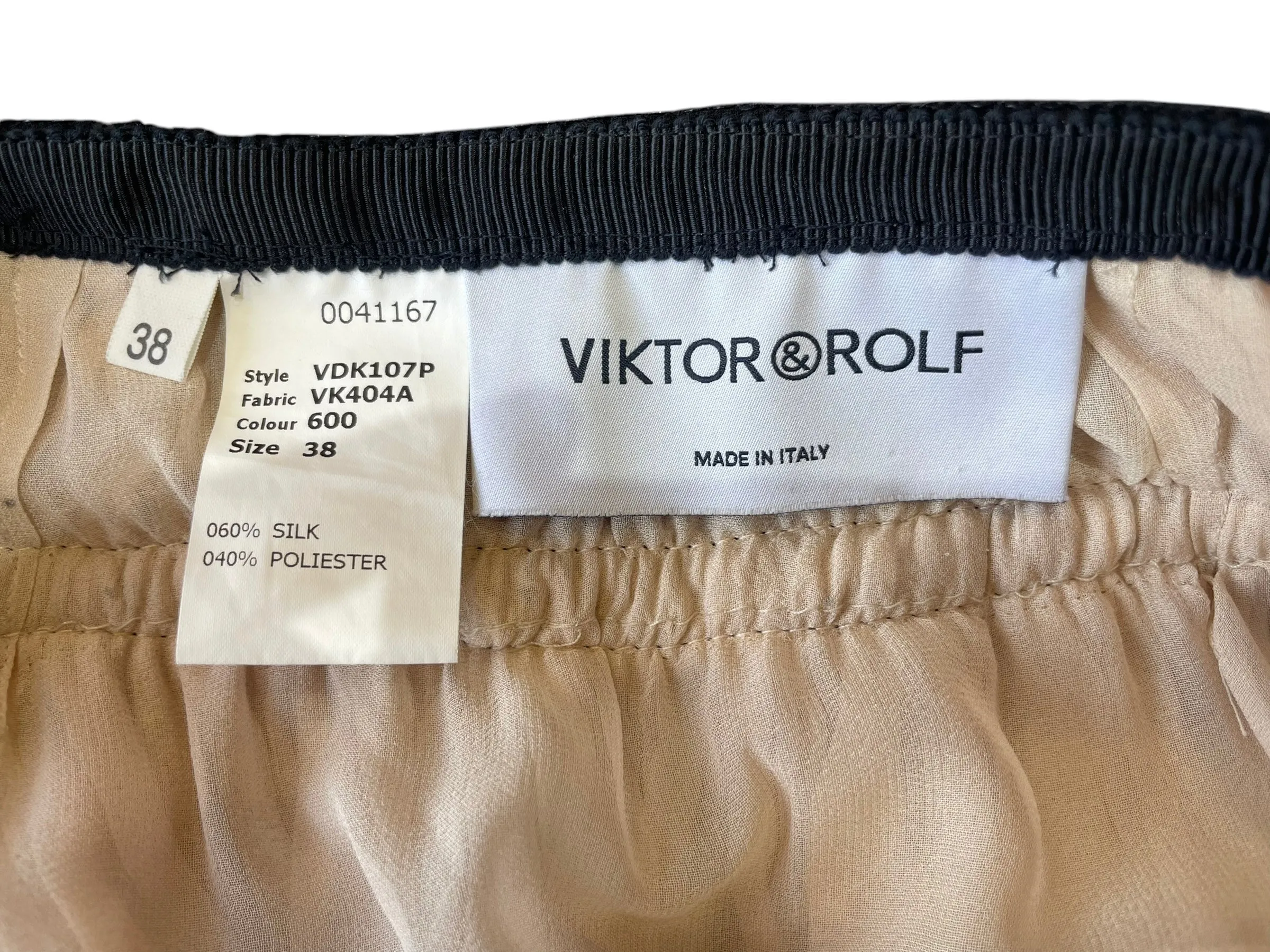 Viktor & Rolf Blush Chiffon Tiered Skirt
