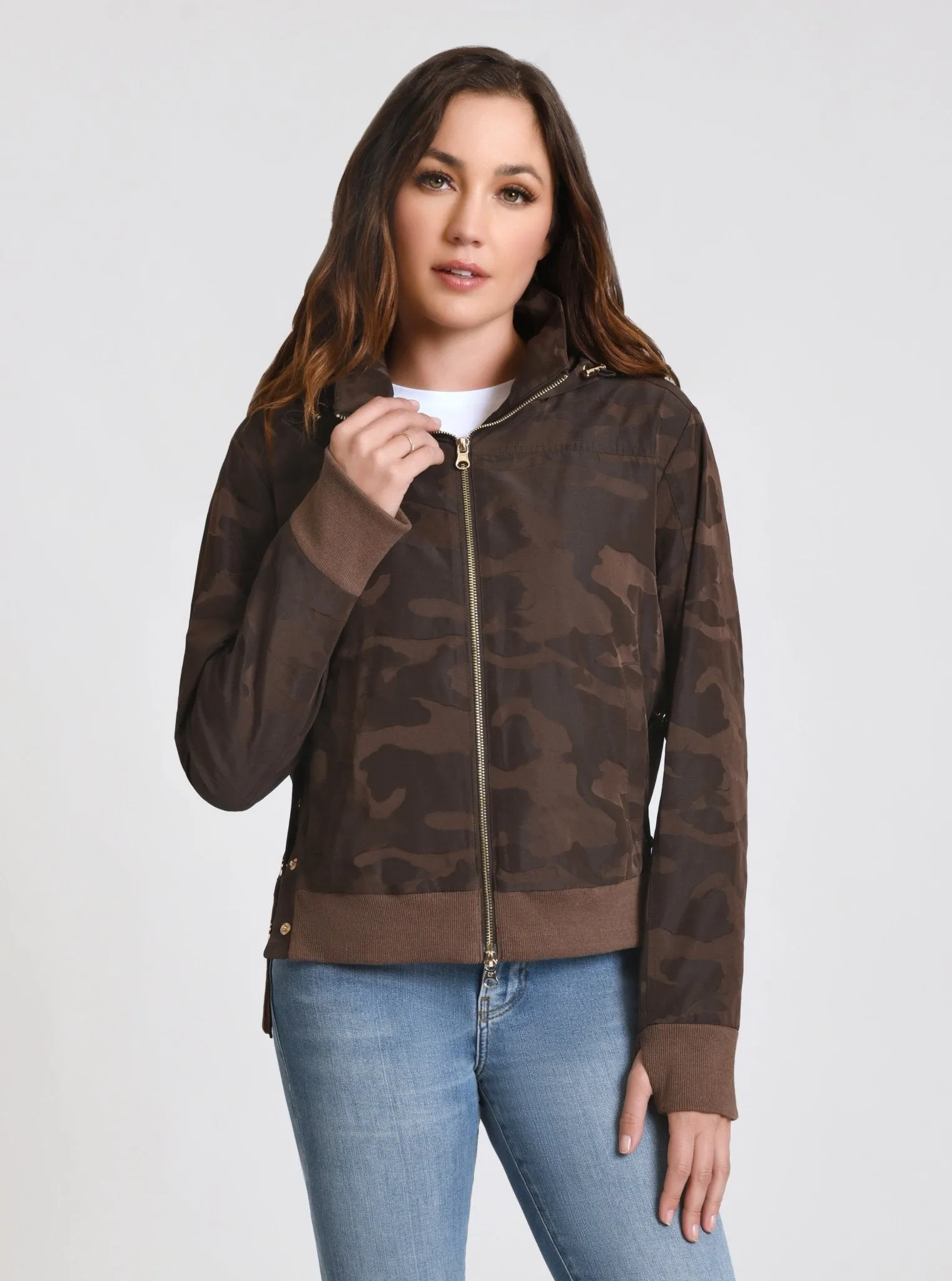 Violette Gold Camo Bomber
