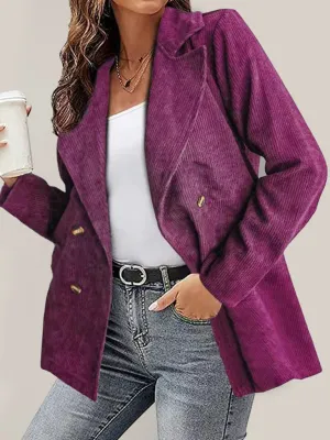 Wenkouban-Winter outfits ideas New style jacket solid color suit button coat