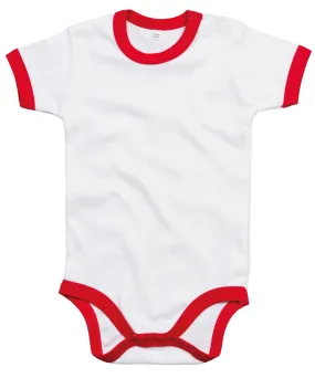 White/Red - Ringer bodysuit