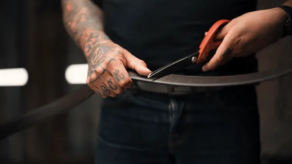 X7 BUCKLE | BUFFALO LEATHER GUN BELT 1.5"