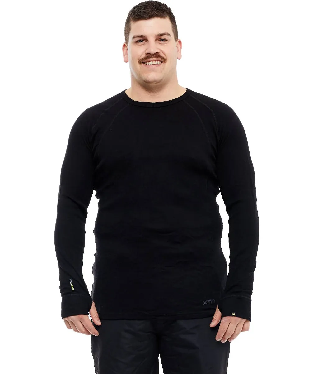 XTM Siberia Merino Wool Unisex Plus Size Thermal Top Black XL-7XL