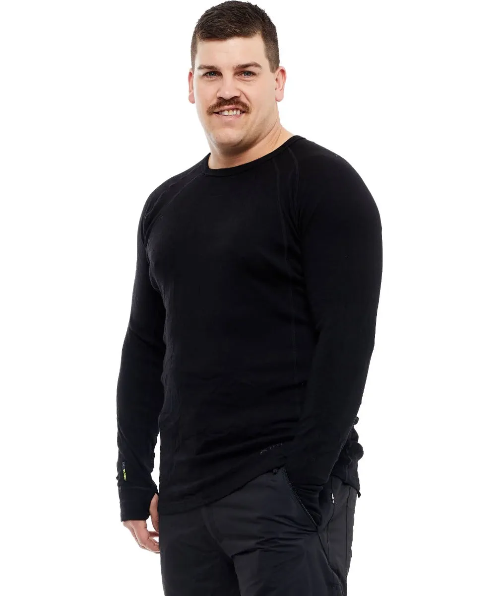 XTM Siberia Merino Wool Unisex Plus Size Thermal Top Black XL-7XL