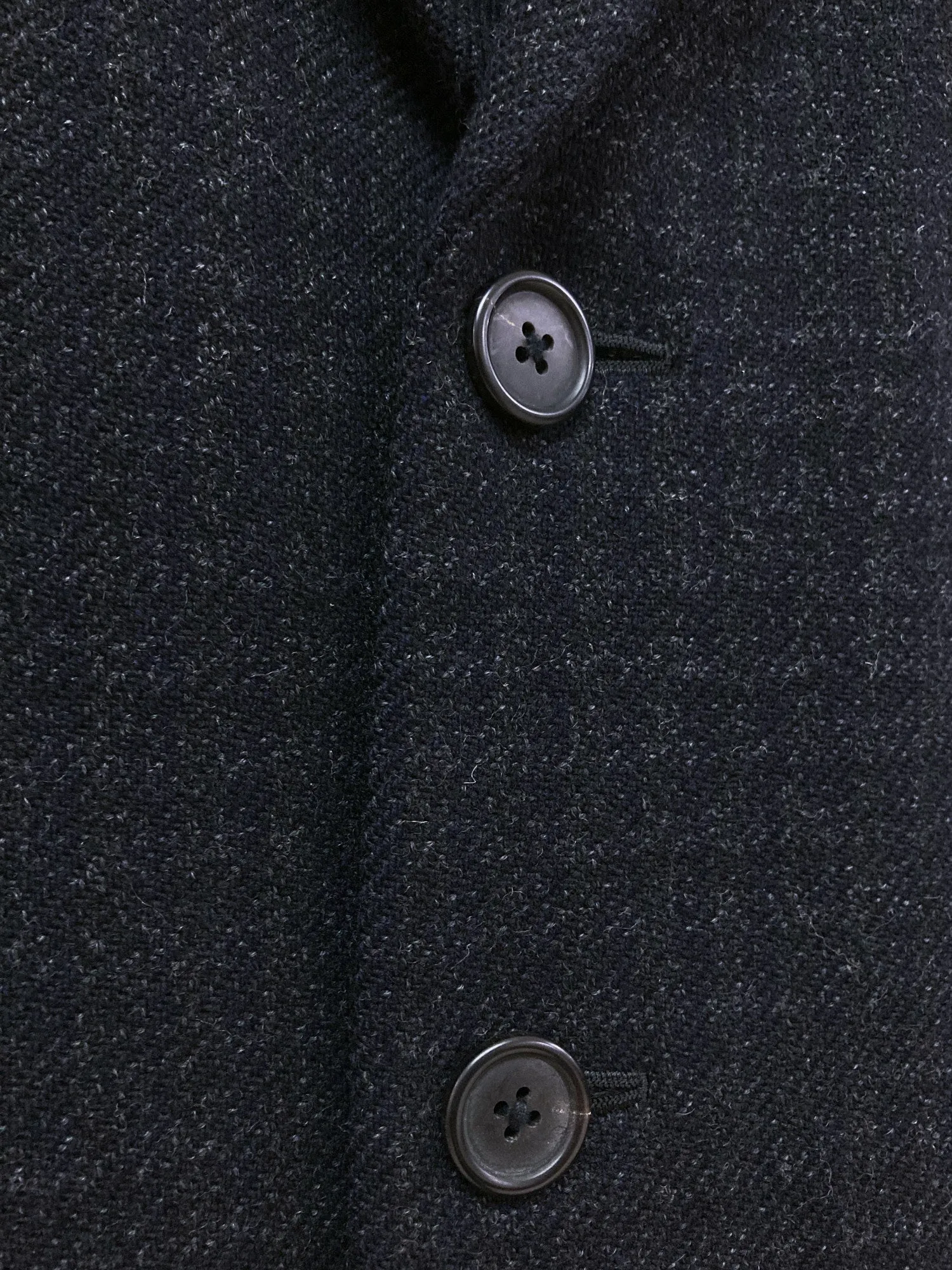 Y's for Men Yohji Yamamoto dark navy wool check coat and trouser suit - S M