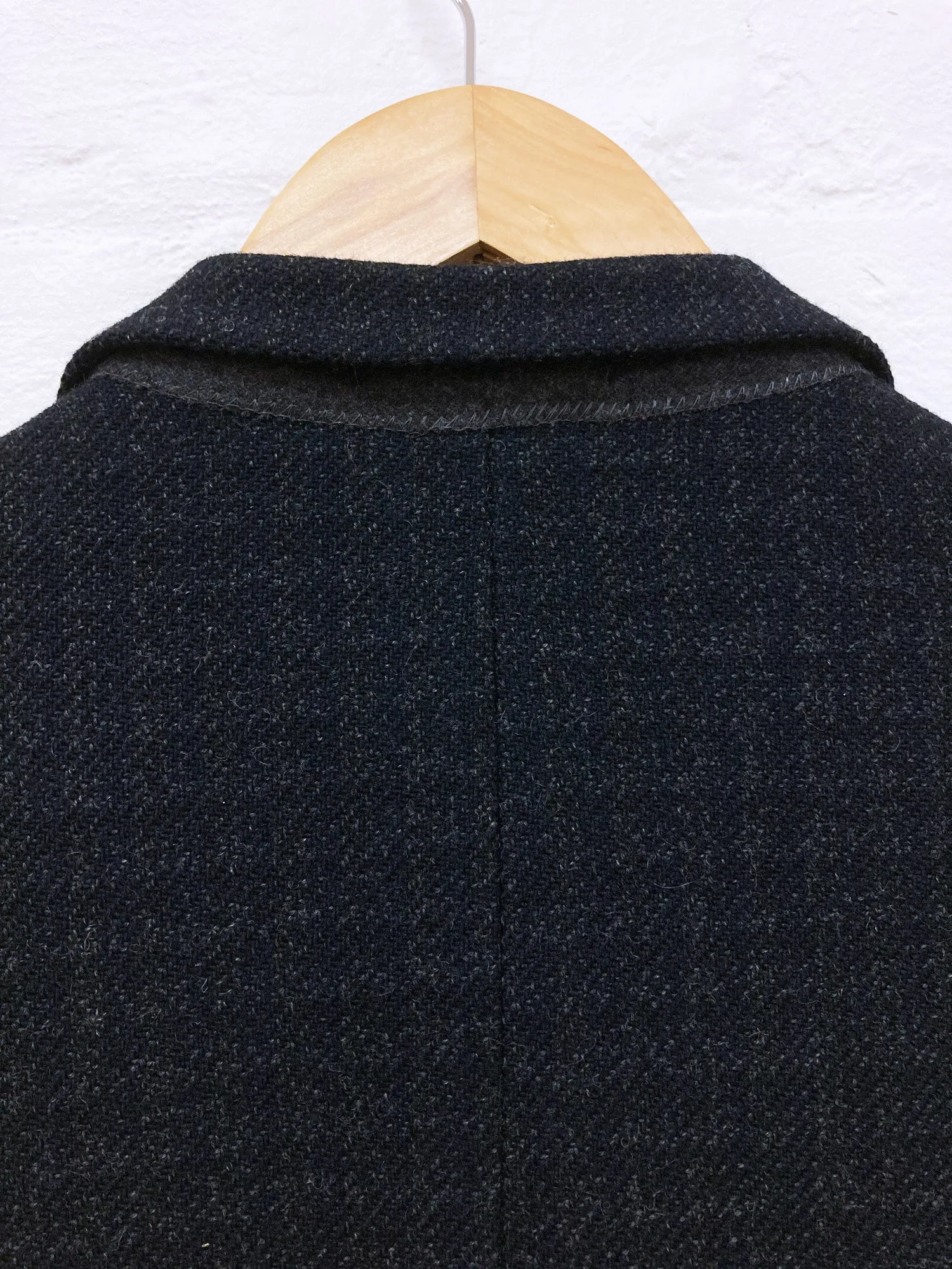 Y's for Men Yohji Yamamoto dark navy wool check coat and trouser suit - S M